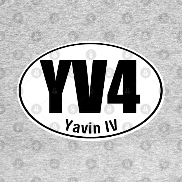 Yavin IV Travel Sticker by PopCultureShirts